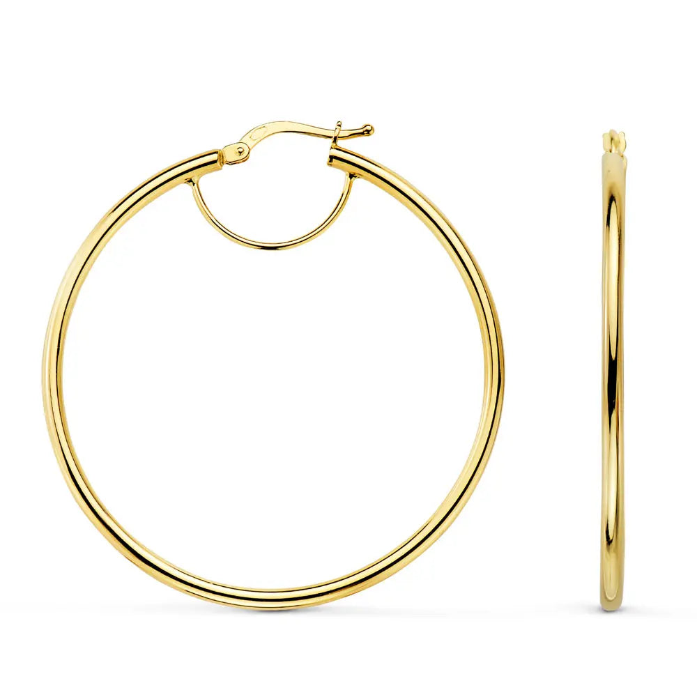 Boucles d'Oreilles Or Jaune - Créoles Femme