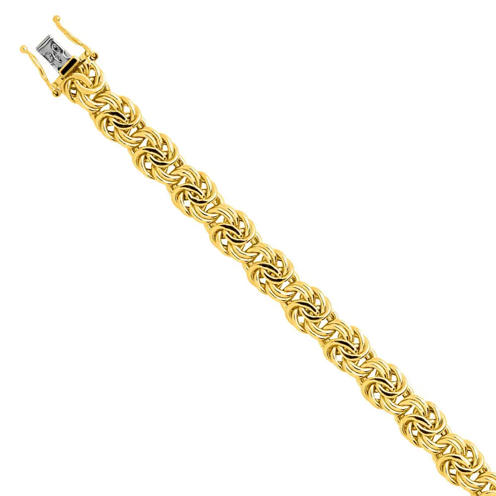 Bracelet Or 18 Carats 750/000 Jaune Maille Royale - 21cm