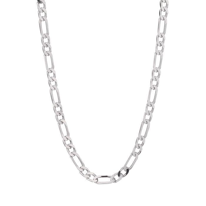 Collier / Chaîne Homme Argent 925 - Maille Figaro Alternée 1+2