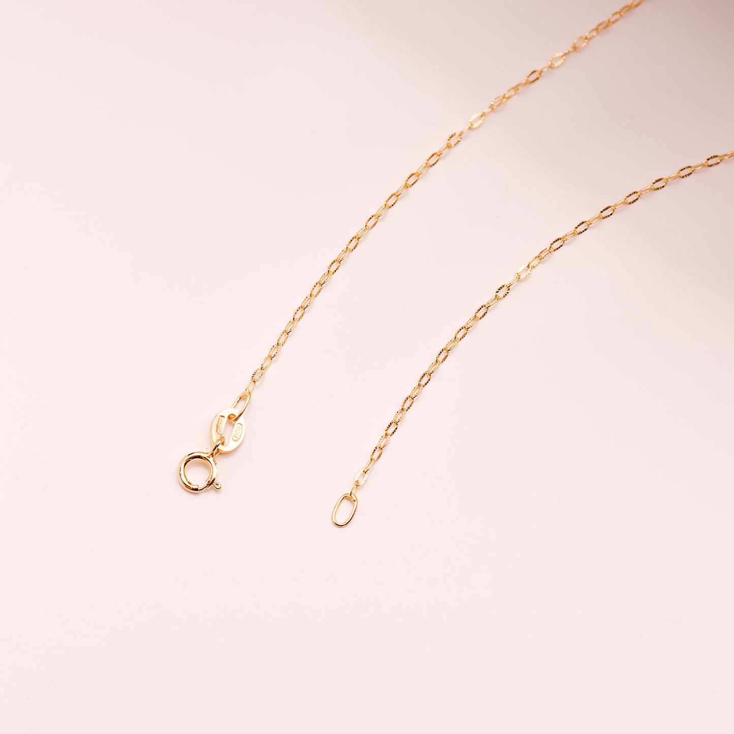 Collier Chaine Or 18 Carats 750/000 Jaune Maille Forçat - 50cm