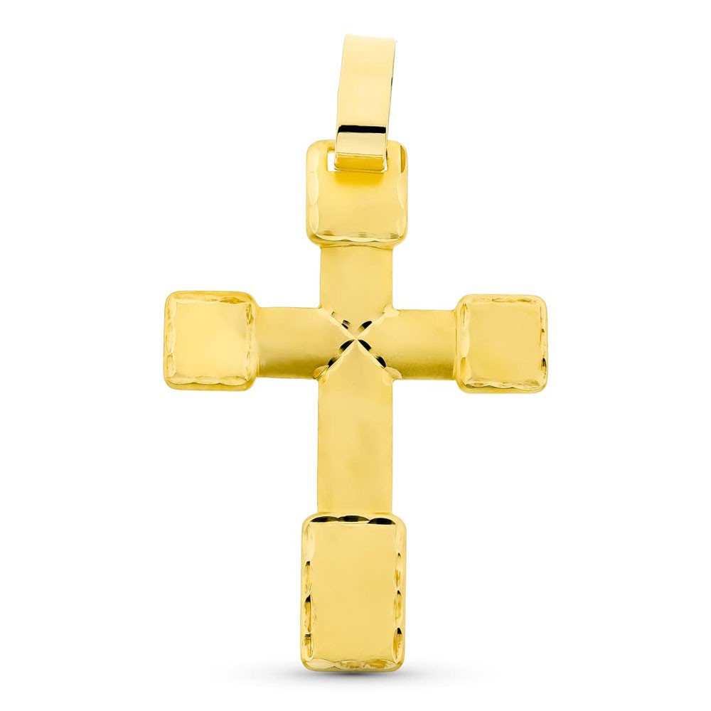 Pendentif - Médaille Croix Or 18 Carats 750/000 Jaune - Chaine Offerte