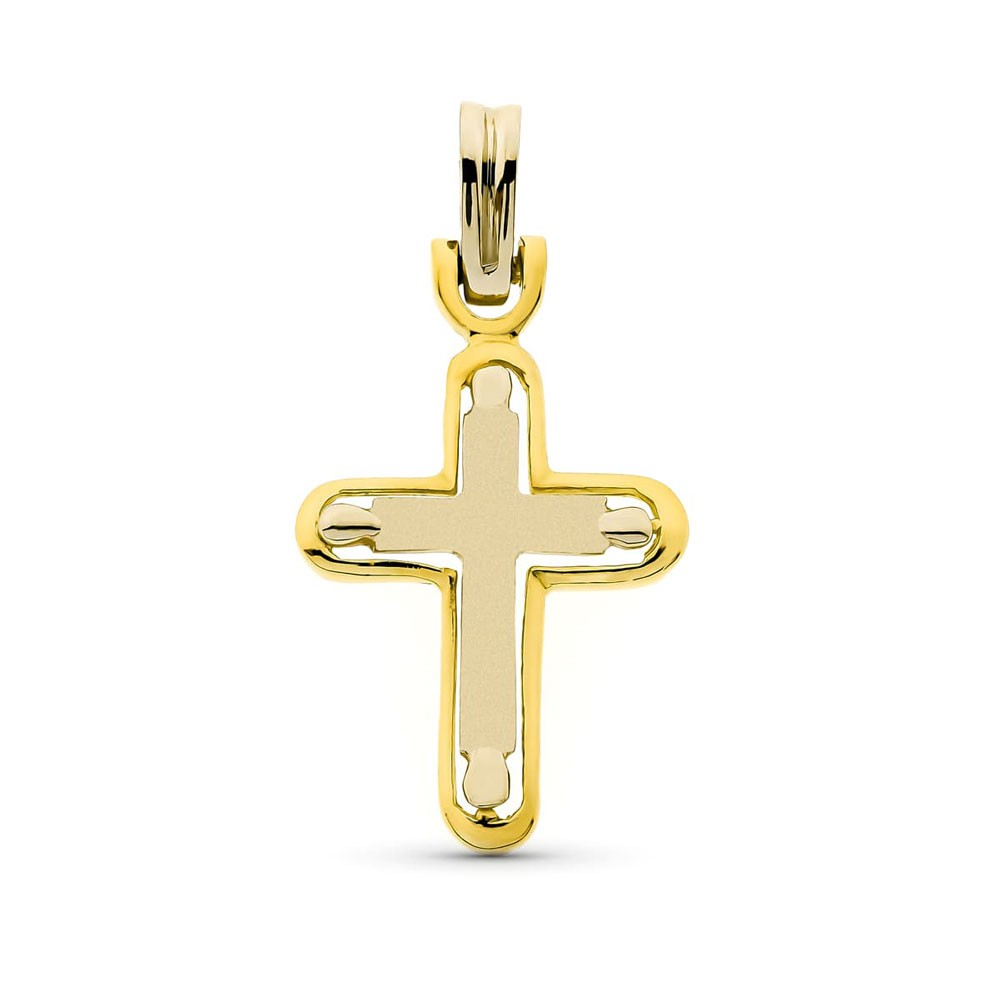 Pendentif - Médaille Croix Or 18 Carats 750/000 Jaune - Chaine Offerte