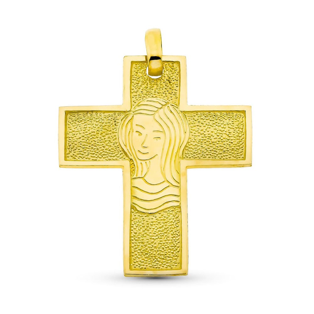 Pendentif - Médaille Croix Or 18 Carats 750/000 Jaune - Chaine Offerte