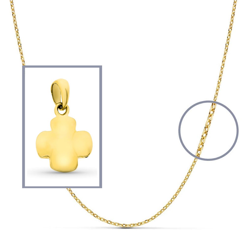 Pendentif - Médaille Croix Or 18 Carats 750/000 Jaune - Chaine Offerte