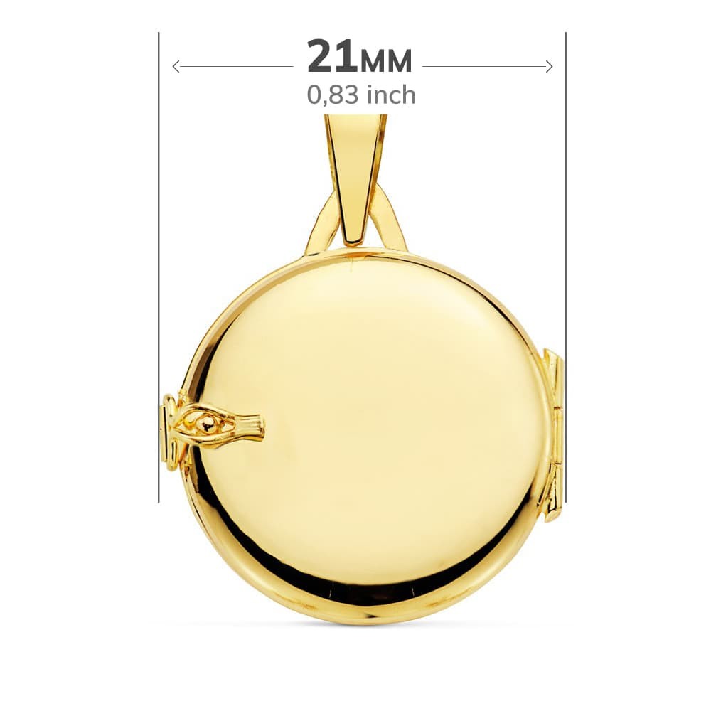 Médaillon Porte Photo - Or 18 Carats 750/1000 + Chaine Offerte