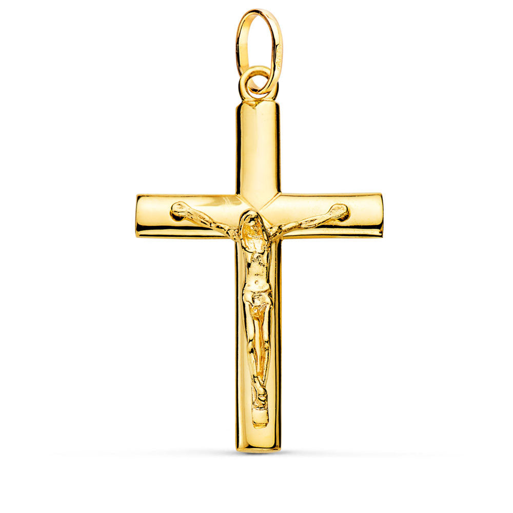 Pendentif - Médaille Christ sur la Croix Or 18 Carats 750 Jaune - Chaines Offertes