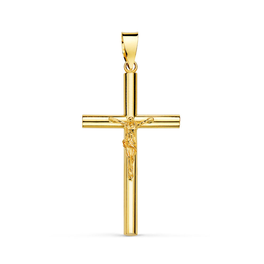 Pendentif - Médaille Christ sur la Croix Or 18 Carats 750 Jaune - Chaines Offertes