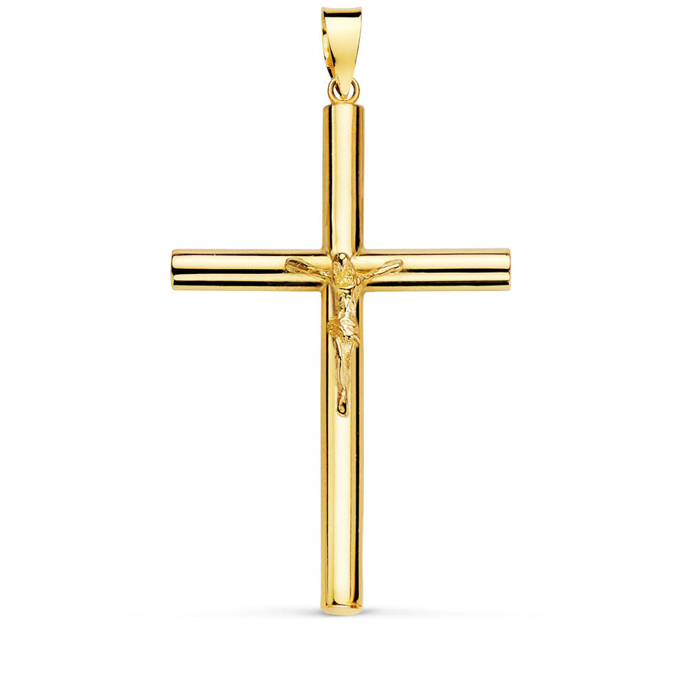 Pendentif - Médaille Christ sur la Croix Or 18 Carats 750 Jaune - Chaines Offertes