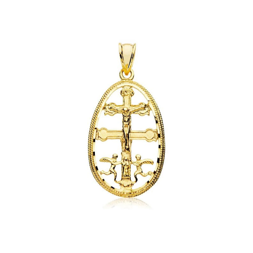 Pendentif - Médaille Christ sur la Croix Or Jaune - Chaine Offerte