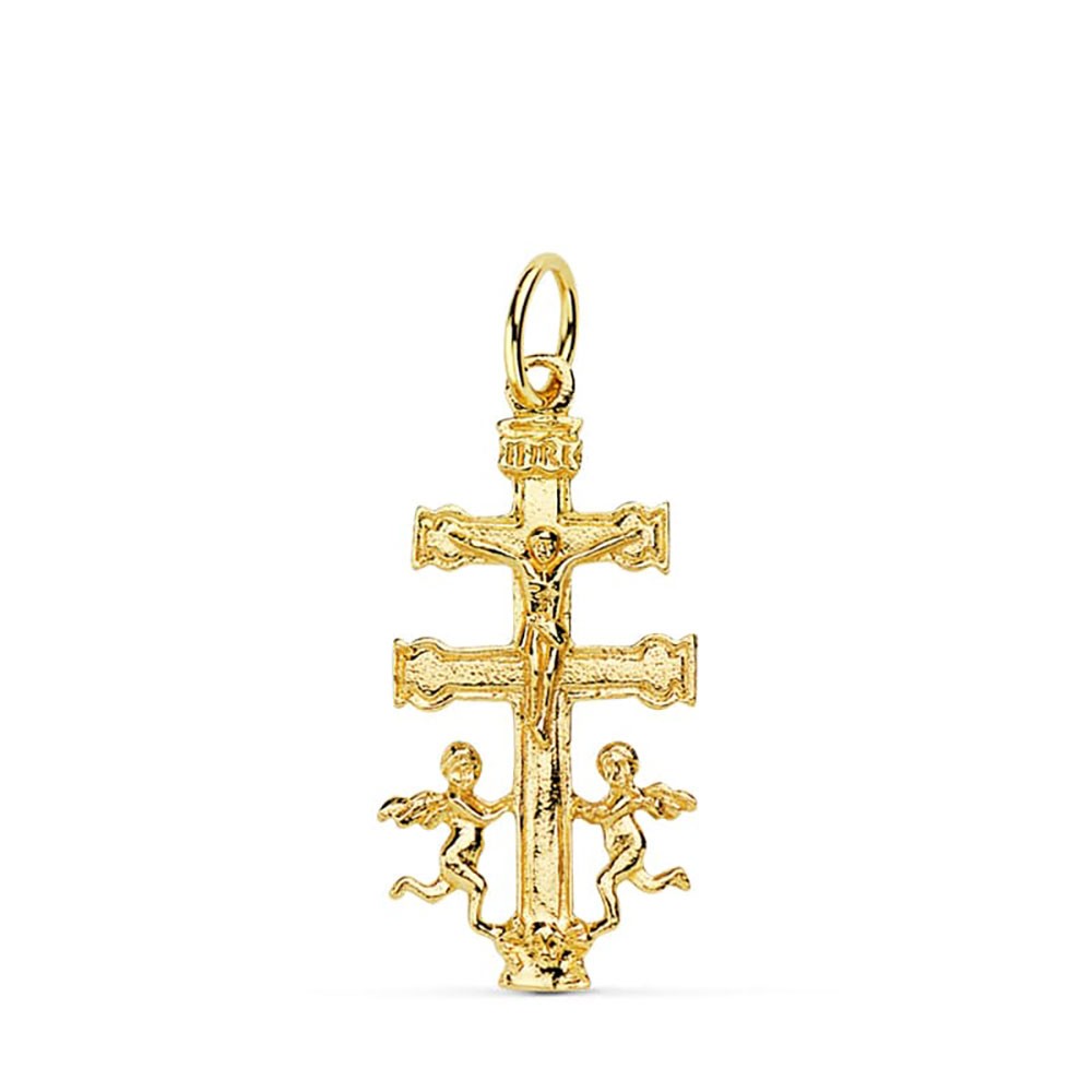 Pendentif - Médaille Christ sur la Croix Or Jaune - Chaine Offerte