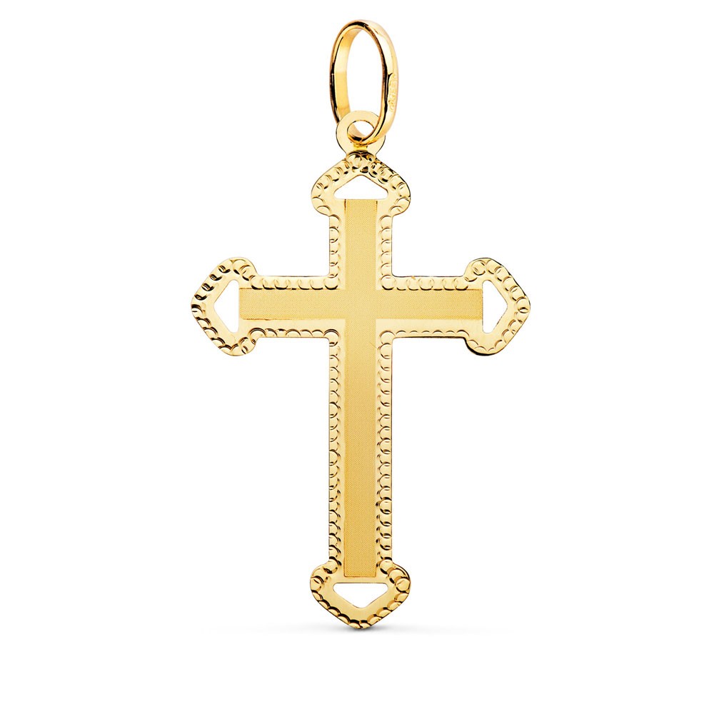 Pendentif - Médaille Croix Or 18 Carats 750/000 Jaune - Chaine Offerte