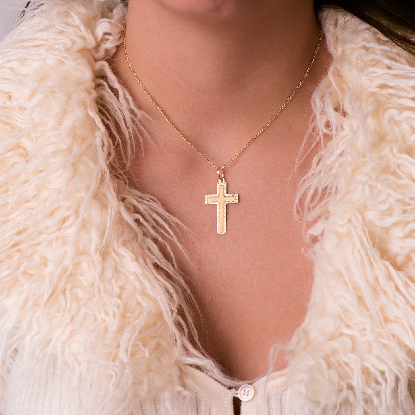 Pendentif - Médaille Croix Or 18 Carats 750/000 Jaune - Chaine Offerte
