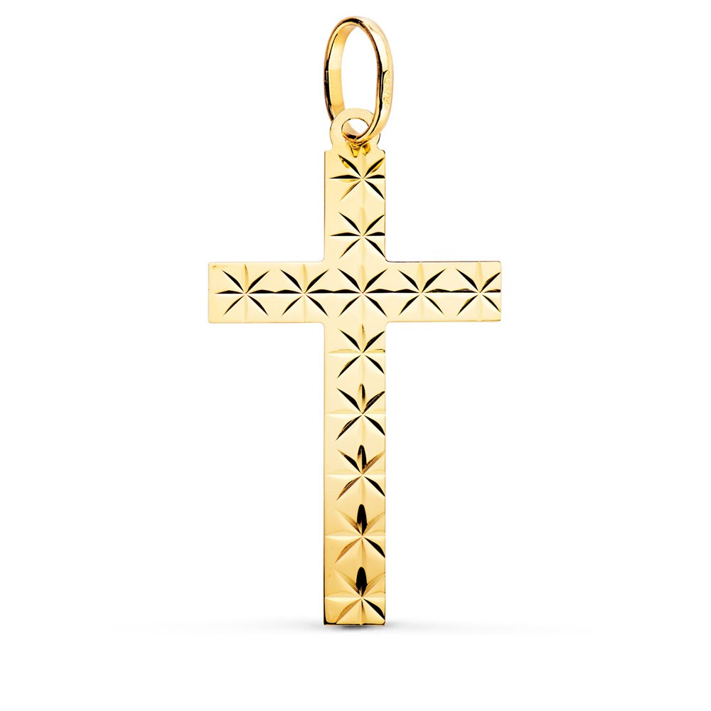 Pendentif - Médaille Croix Or 18 Carats 750/000 Jaune - Chaine Offerte