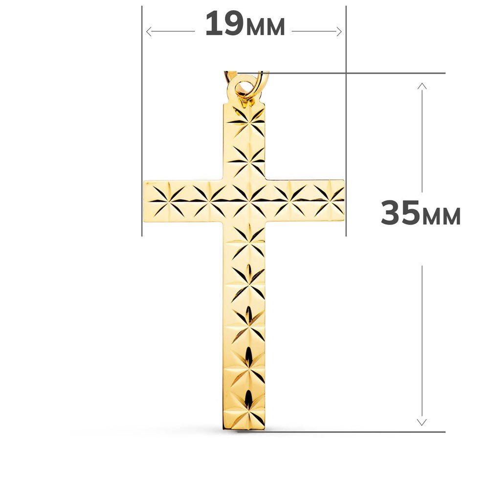 Pendentif - Médaille Croix Or 18 Carats 750/000 Jaune - Chaine Offerte