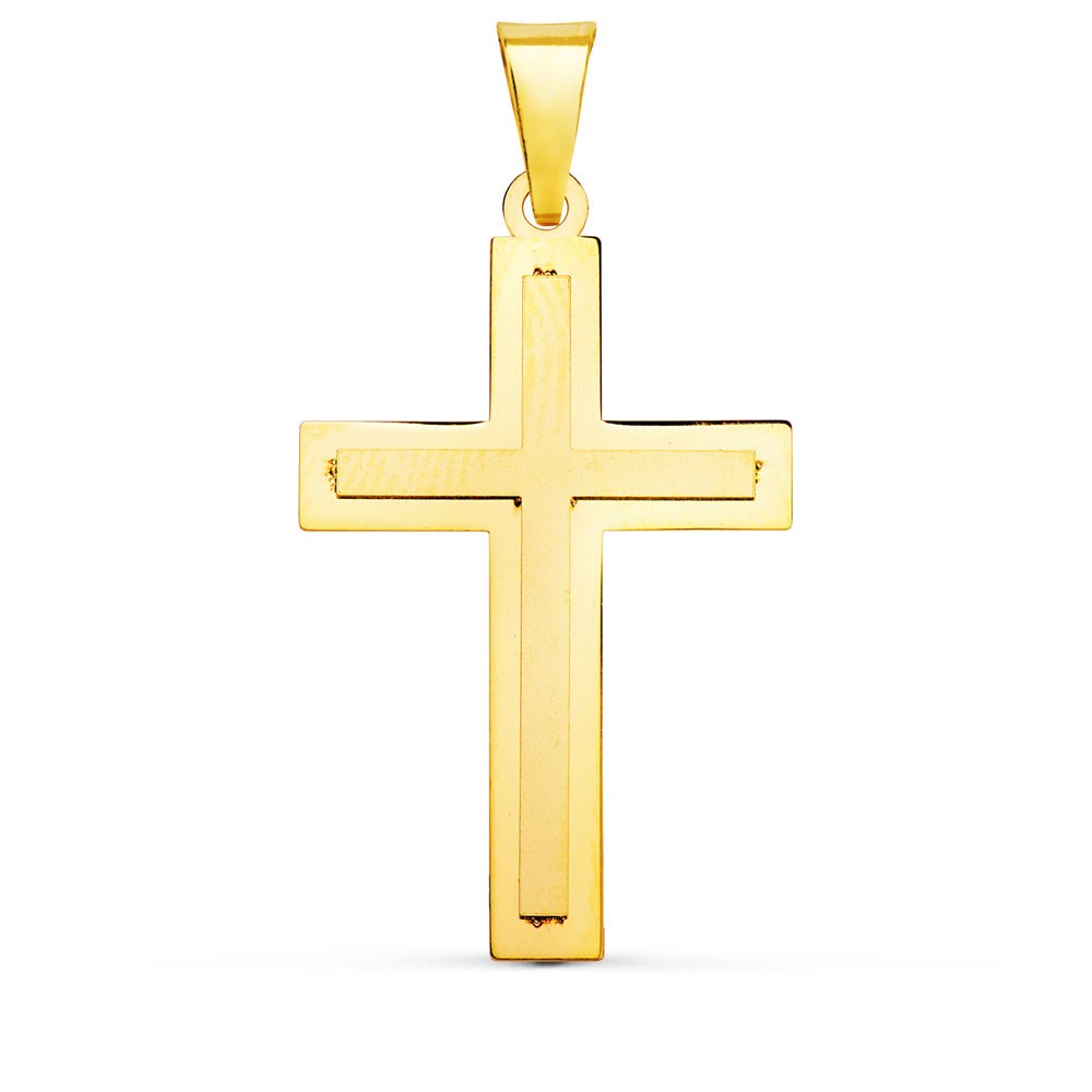 Pendentif - Médaille Croix Or 18 Carats 750/000 Jaune - Chaine Offerte