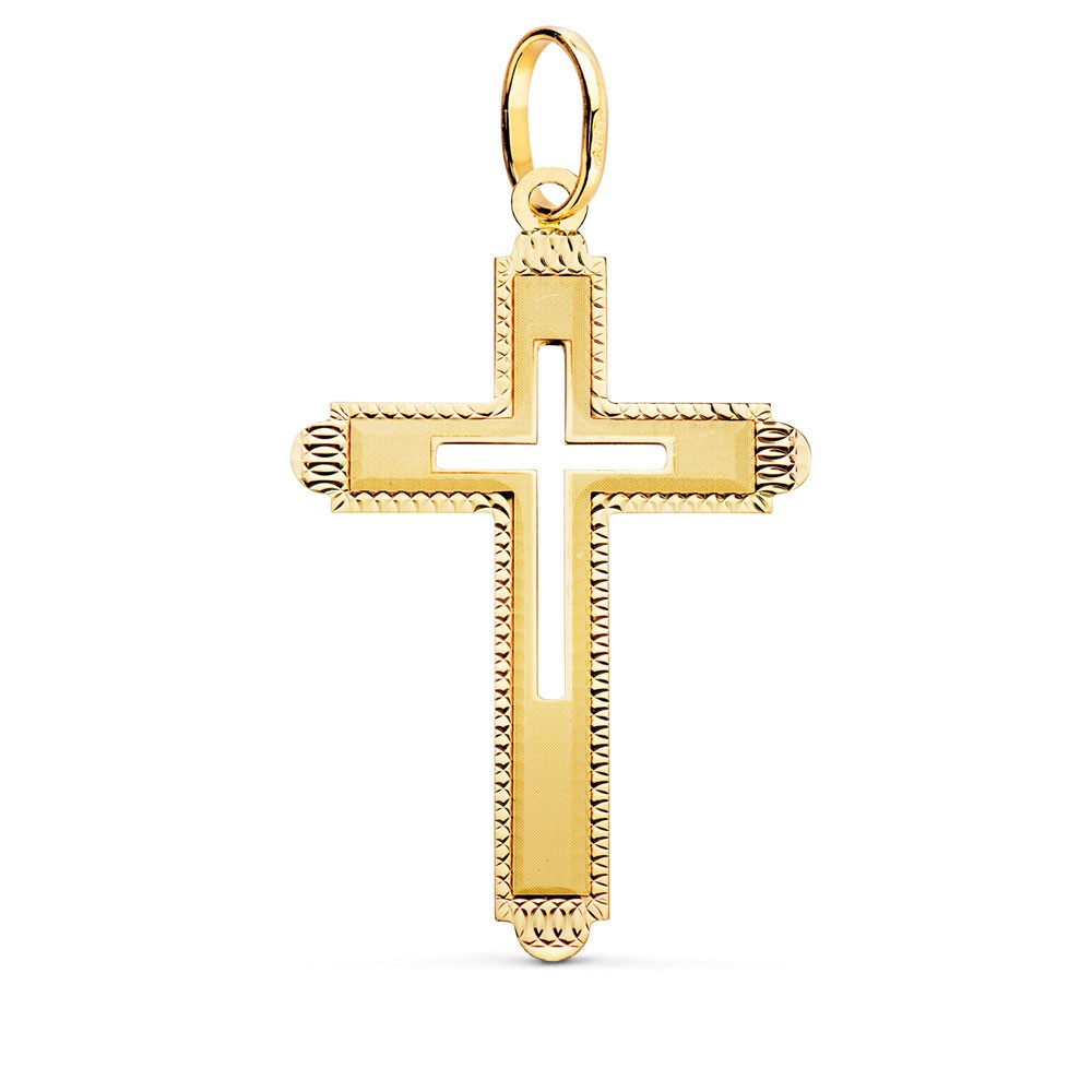 Pendentif - Médaille Croix Or 18 Carats 750/000 Jaune - Chaine Offerte