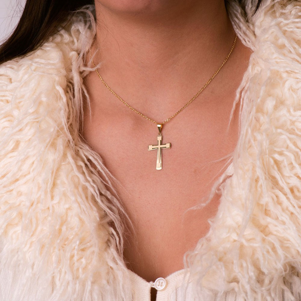 Pendentif - Médaille Croix Or 18 Carats 750/000 Jaune - Chaine Offerte
