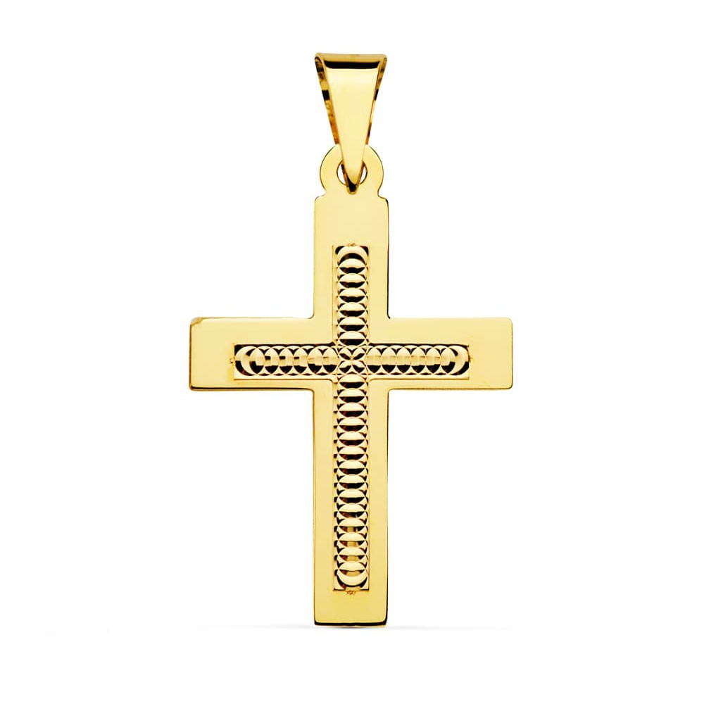 Pendentif - Médaille Croix Or 18 Carats 750/000 Jaune - Chaine Offerte