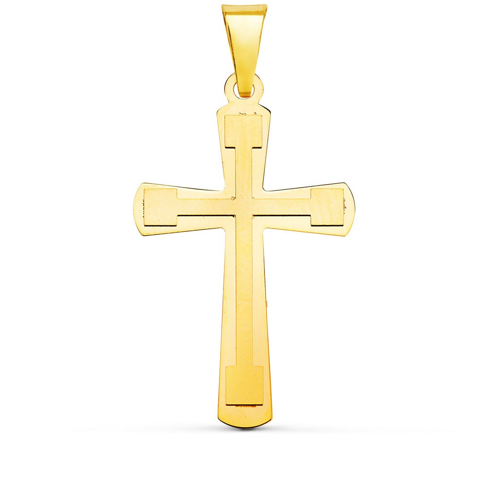 Pendentif - Médaille Croix Or 18 Carats 750/000 Jaune - Chaine Offerte