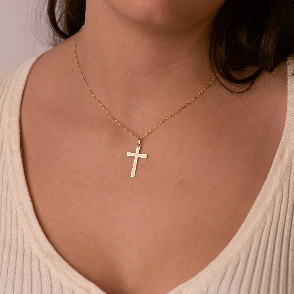 Pendentif - Médaille Croix Or 18 Carats 750/000 Jaune - Chaine Offerte