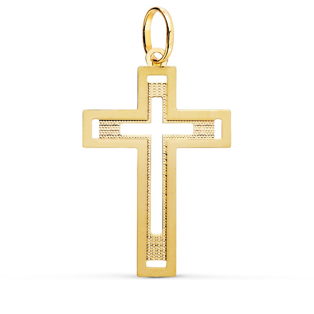 Pendentif - Médaille Croix Or 18 Carats 750/000 Jaune - Chaine Offerte