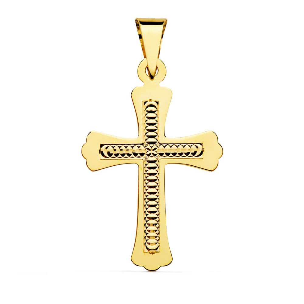 Pendentif - Médaille Croix Or 18 Carats 750/000 Jaune - Chaine Offerte