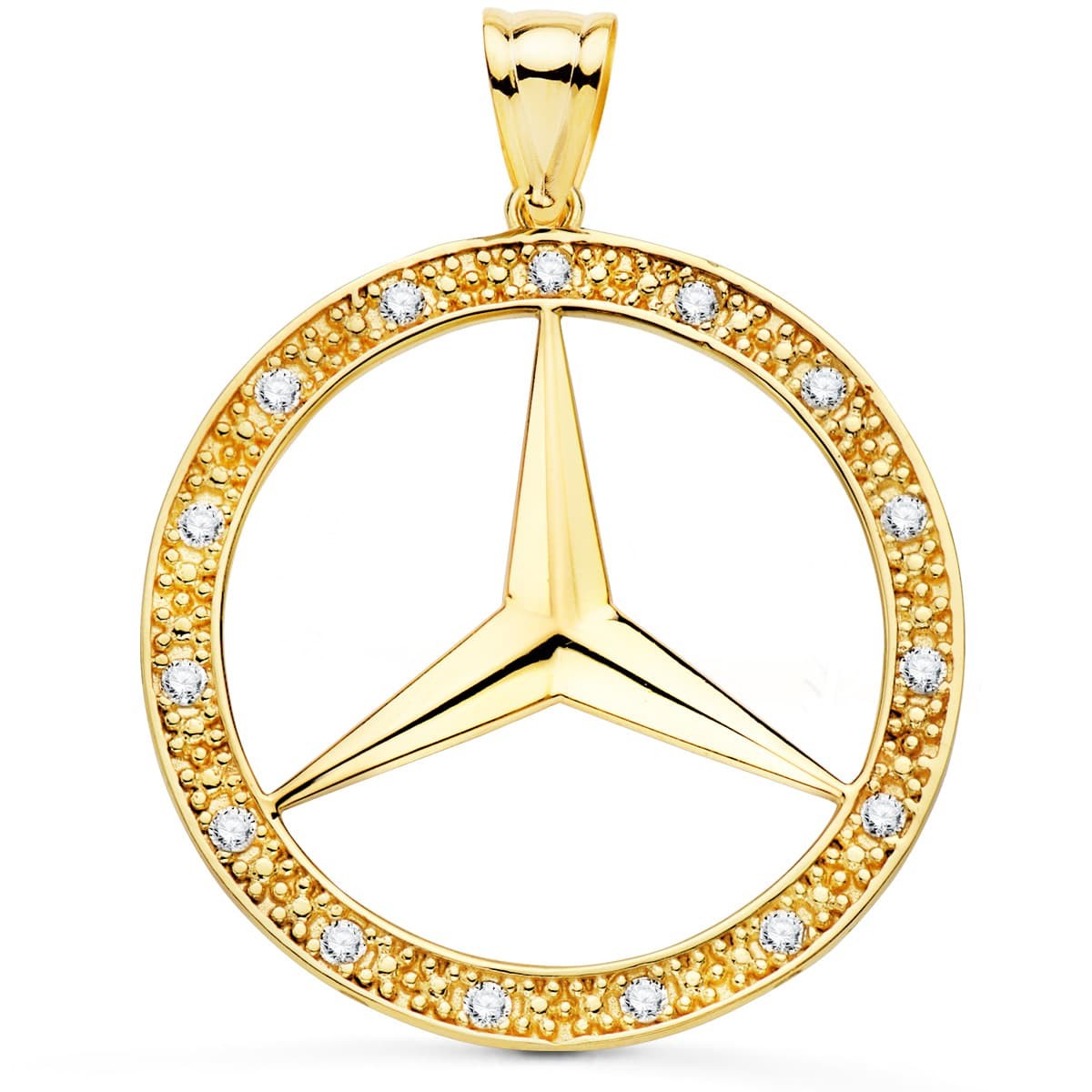 Pendentif - Médaille Or 18 Carats 750/000 Etoile à Trois Branches - Chaine Dorée Offerte