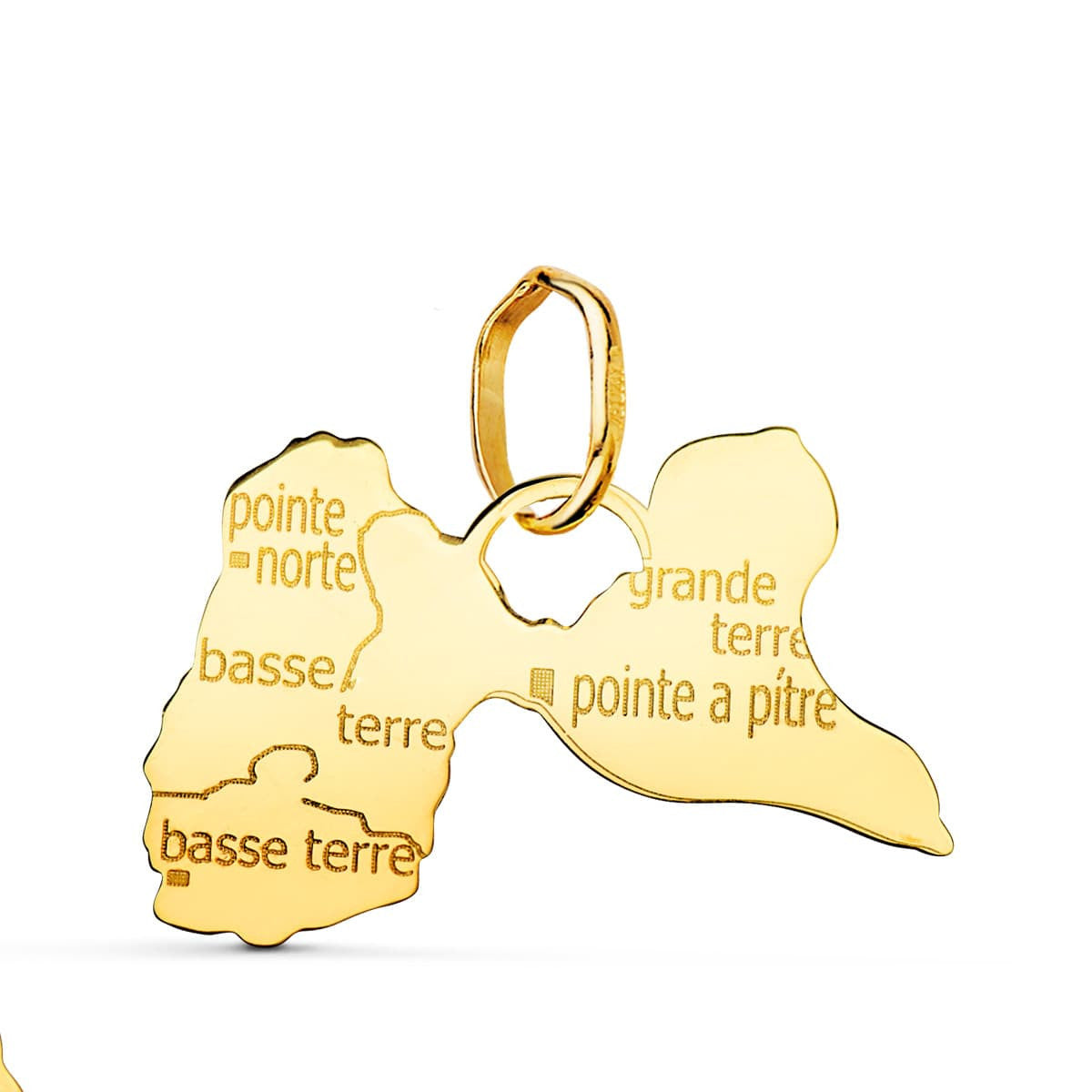 Pendentif Or 18 Carats 750 Jaune - Ile de la Guadeloupe - Chaine Offerte