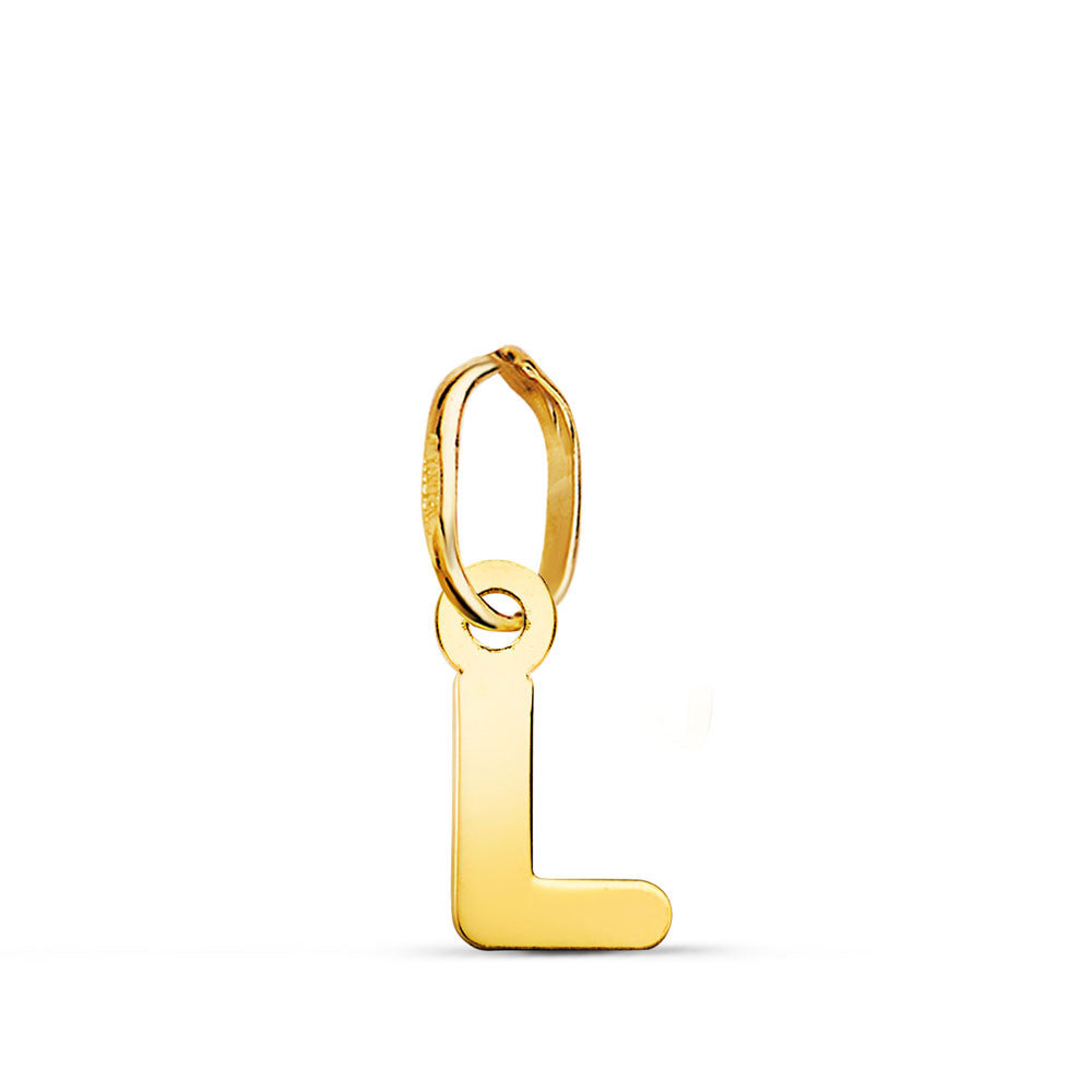 Pendentif Or 18 Carats 750 Jaune - Initiale Lettre "L" - Chaine Offerte