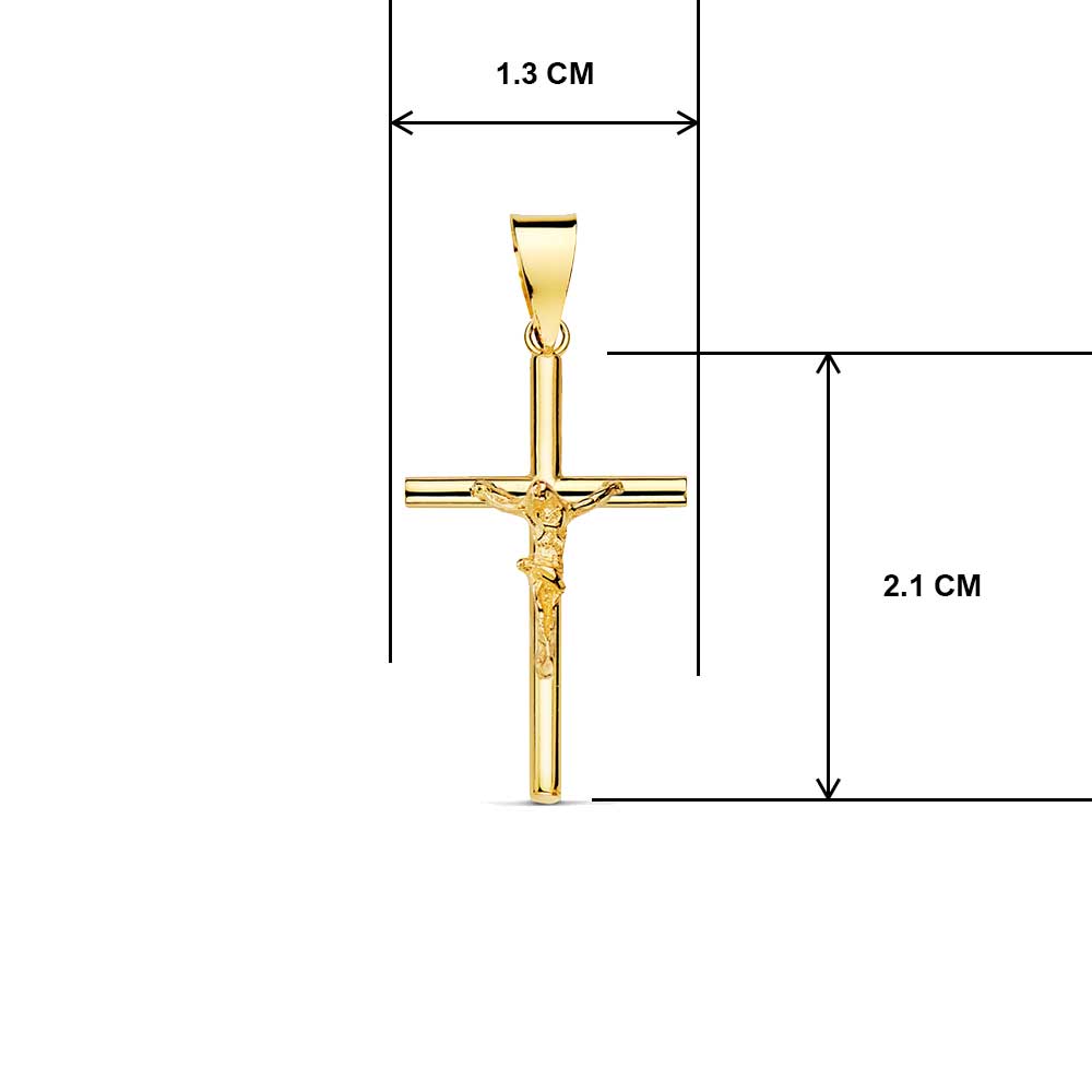 Médaille Croix Or 18 Carats 750/000 - Christ sur la Croix - Chaine Dorée