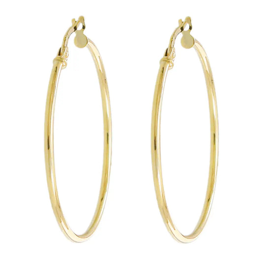 Boucles d'Oreilles Or Jaune - Créoles Femme