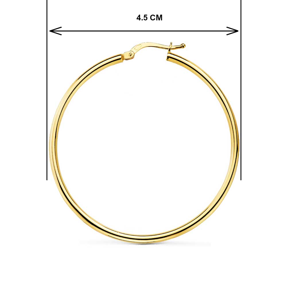 Boucles d'Oreilles Or Jaune - Créoles Femme