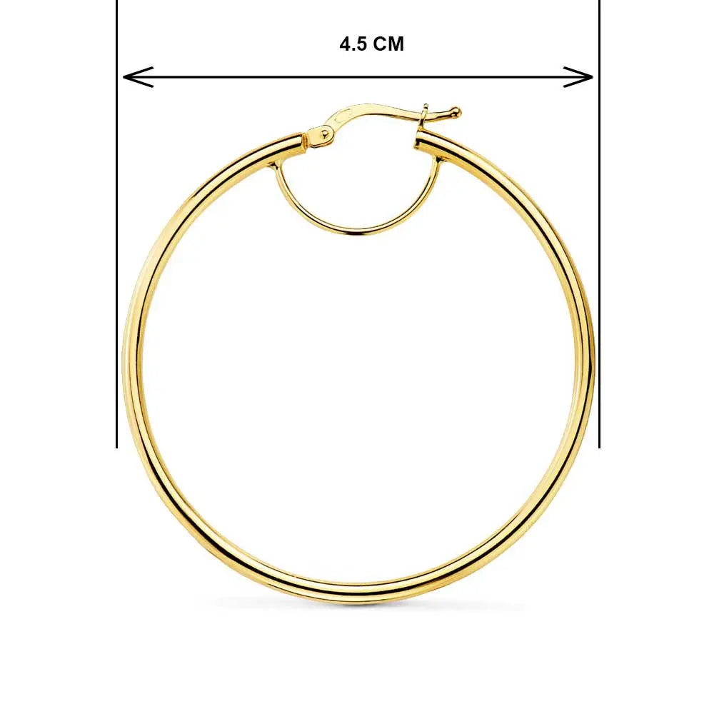 Boucles d'Oreilles Or Jaune - Créoles Femme