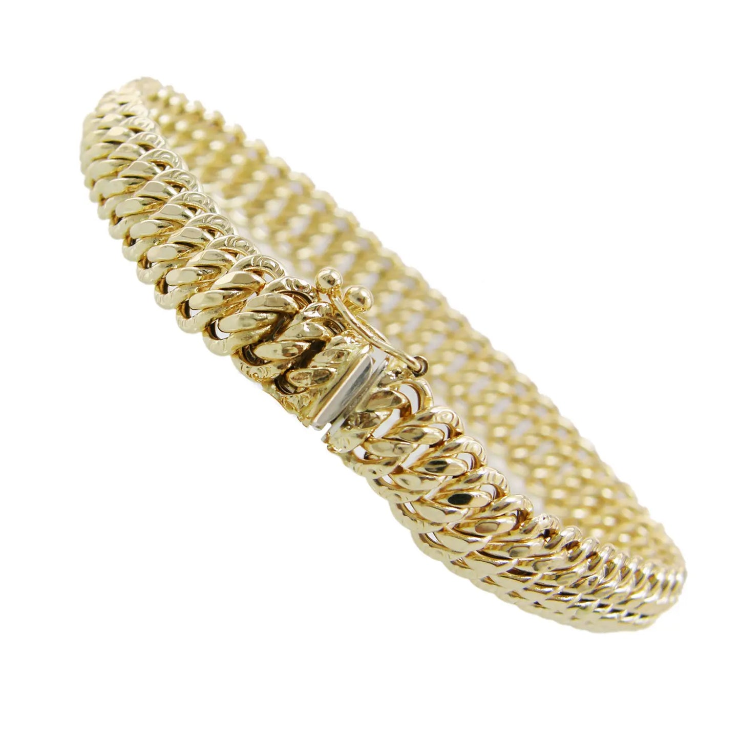 Bracelet Or Jaune Maille Américaine - Femme