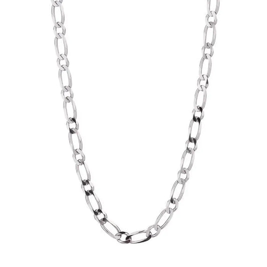 Collier / Chaîne Homme Argent 925 - Maille Figaro Alternée 1+1