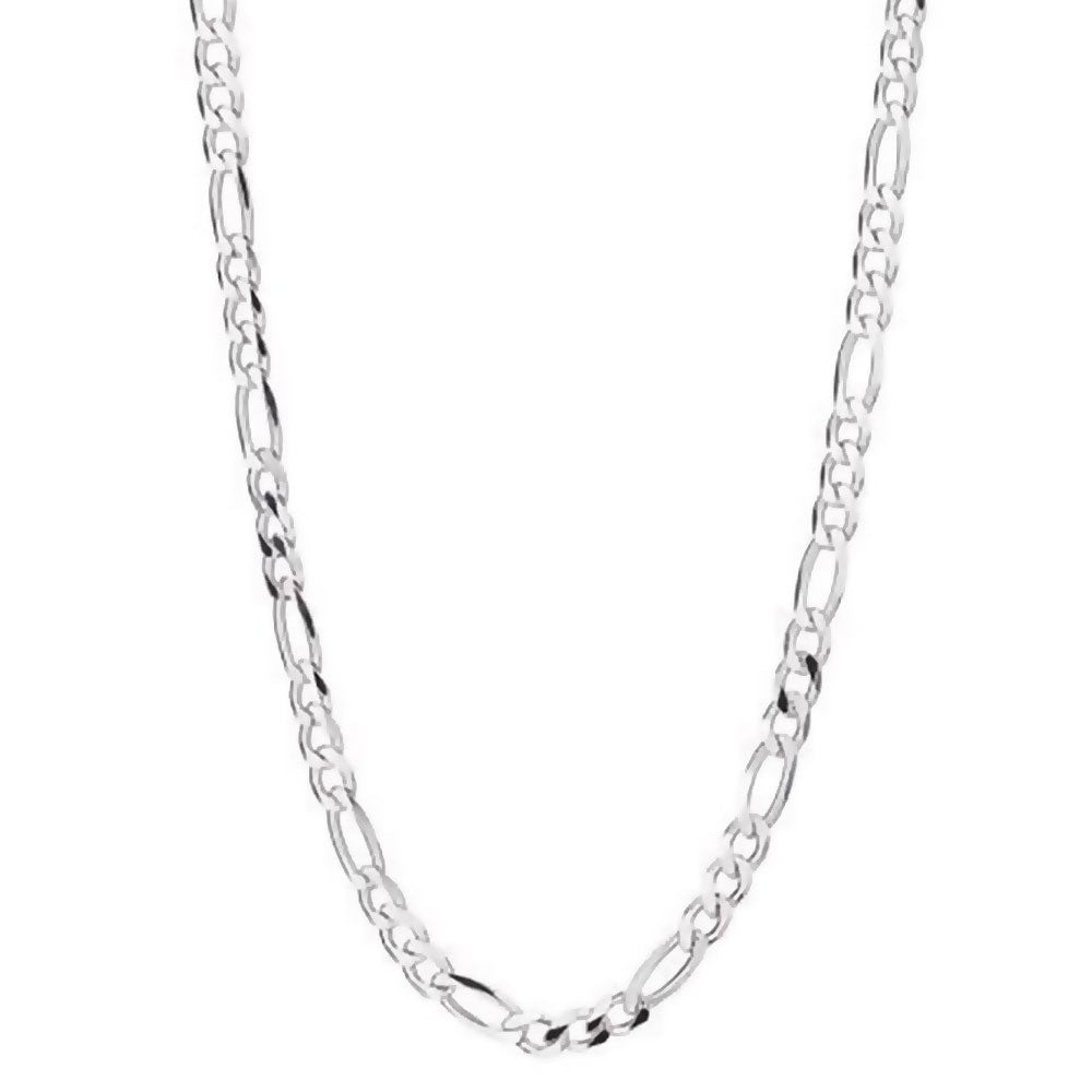 Collier / Chaîne Homme Argent 925 - Maille Figaro Alternée 1+3 - 60cm