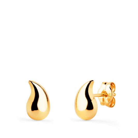 Boucles d'Oreilles Or 18 Carats 750/000 Jaune Goutte