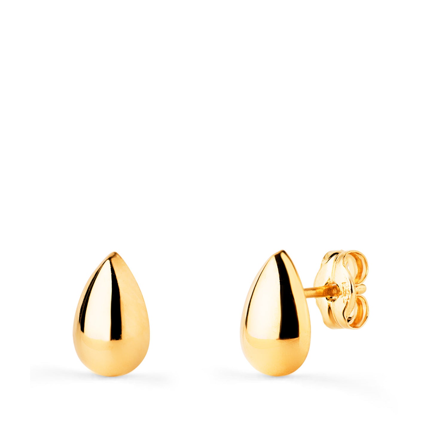 Boucles d'Oreilles Or 18 Carats 750/000 Jaune Goutte