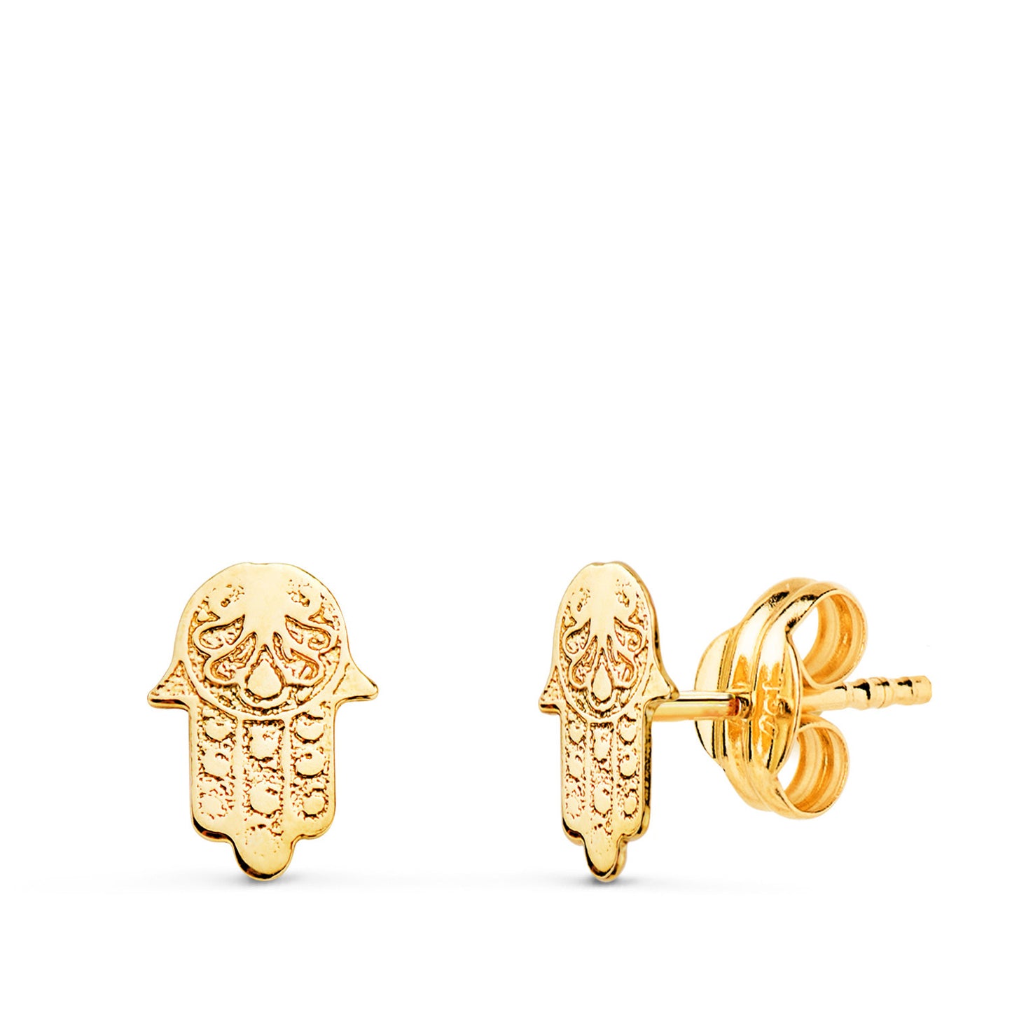 Boucles d'Oreilles Or 18 Carats 750/000 Jaune Main de Fatima