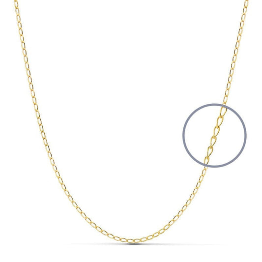 Collier Chaine Or 18 Carats 750/000 Jaune Maille Cheval - 45cm