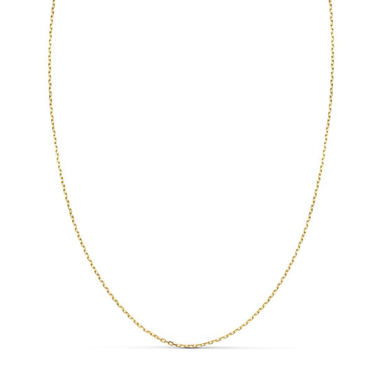 Collier Chaine Or 18 Carats 750/000 Jaune Maille Forçat - 40cm