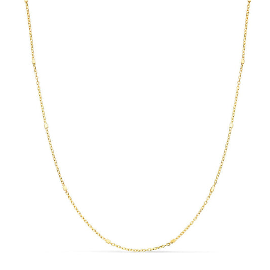 Collier Chaine Or 18 Carats 750/000 Jaune Maille Forçat - 45cm