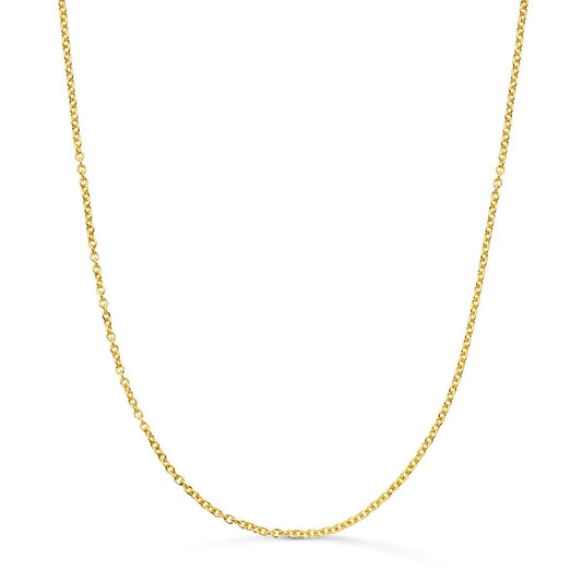 Collier Chaine Or 18 Carats 750/000 Jaune Maille Forçat - 50cm