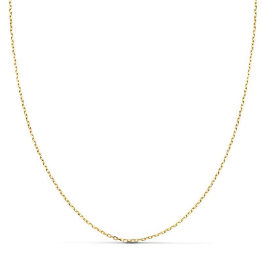 Collier Chaine Or 18 Carats 750/000 Jaune Maille Forçat - 50cm
