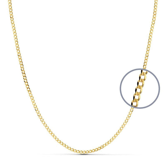 Collier Chaine Or 18 Carats 750/000 Jaune Maille Gourmette