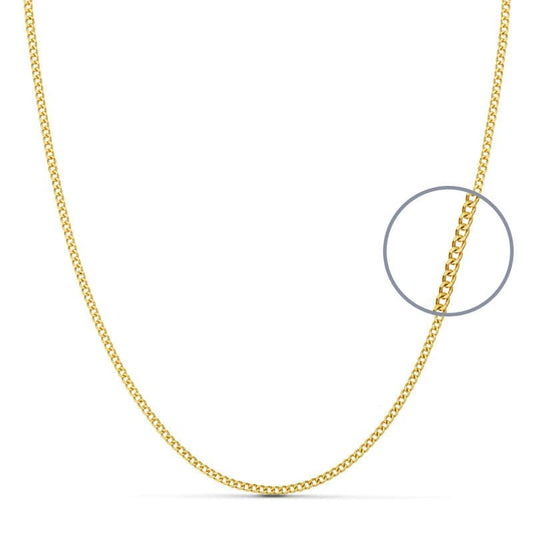 Collier Chaine Or 18 Carats 750/000 Jaune Maille Gourmette