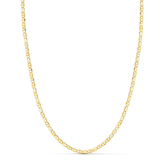 Collier Chaine Or 18 Carats 750/000 Jaune Maille Marine - 45cm