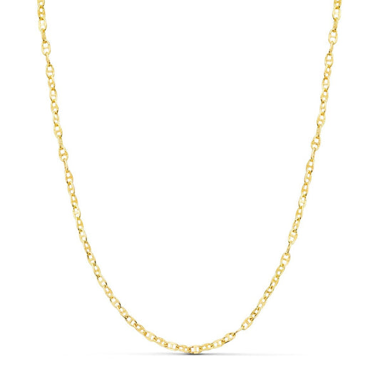 Collier Chaine Or 18 Carats 750/000 Jaune Maille Marine - 45cm