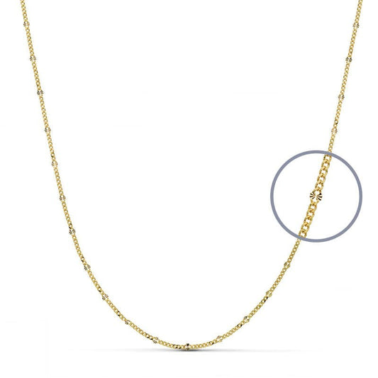 Collier Chaine Or 18 Carats 750/000 Jaune Maille Marine - 45cm