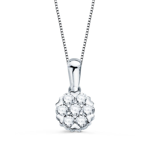 Collier Diamants et Or 18 Carats 750/000 Blanc